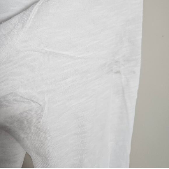 NWOT Zella White Long Sleeve Cotton T Shirt Sz XS Flawed - Picture 10 of 11
